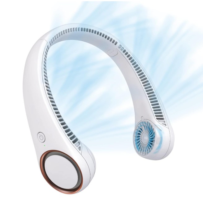 Aero bladeless wearable neck fan